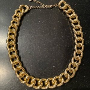 J Crew curb link gold necklace